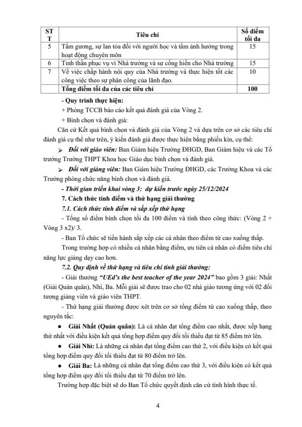 HD 3595 28.11.2024 Hướng dẫn xét tặng giải thưởng UEds the best teacher 2024 4
